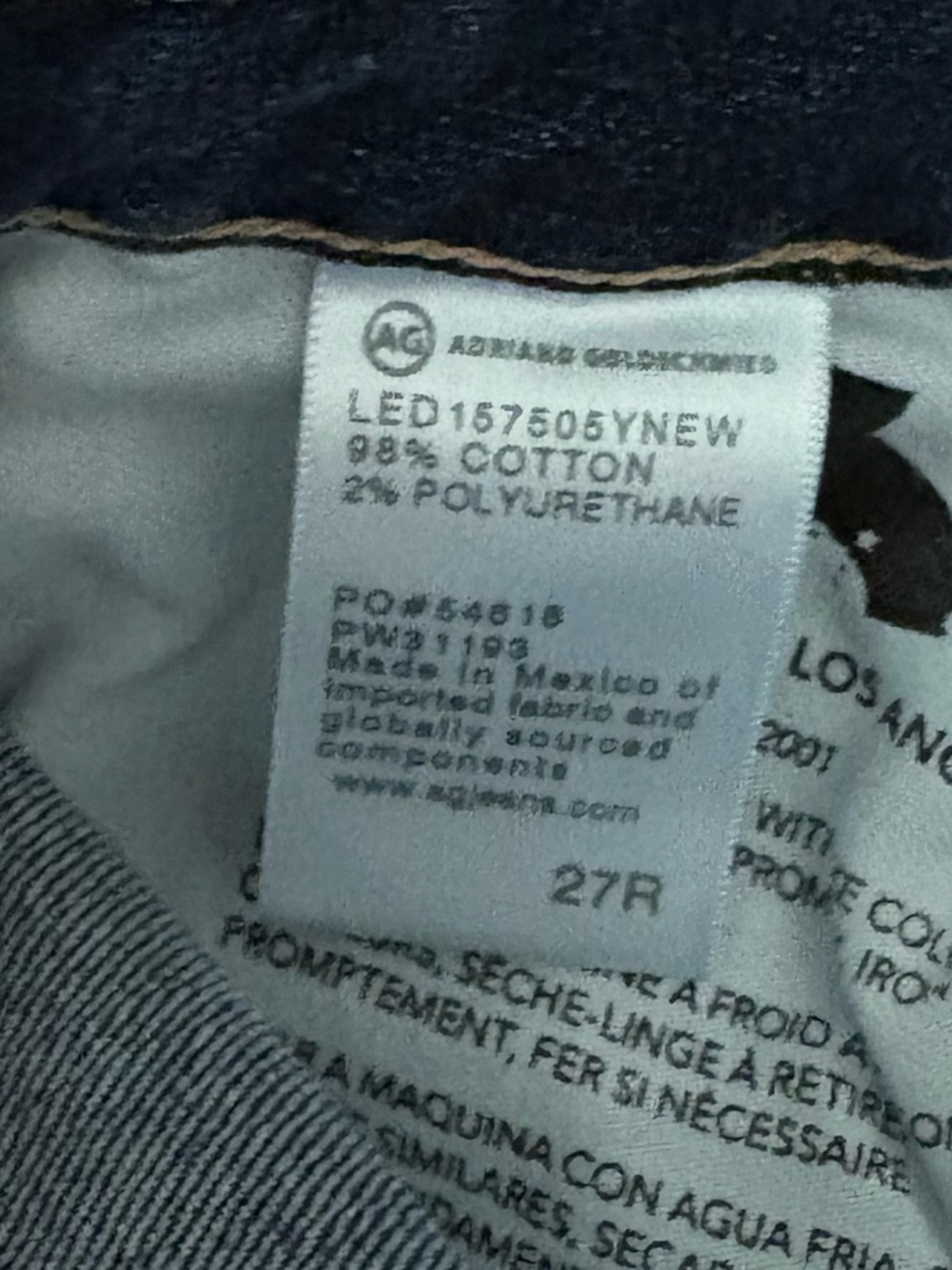 AG Adriano Goldschmied Ex-Boyfriend Slouchy Slim Jeans Size 27 - Picture 14 of 15